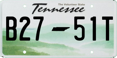 TN license plate B2751T