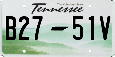 TN license plate B2751V
