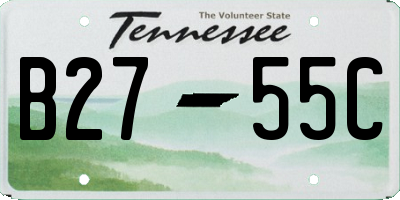 TN license plate B2755C