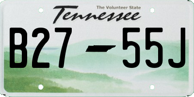 TN license plate B2755J