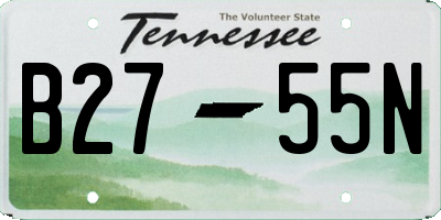 TN license plate B2755N