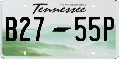 TN license plate B2755P