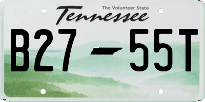 TN license plate B2755T