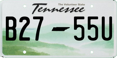 TN license plate B2755U