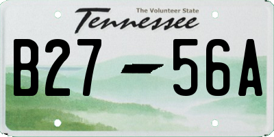 TN license plate B2756A