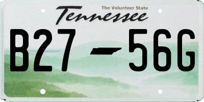 TN license plate B2756G
