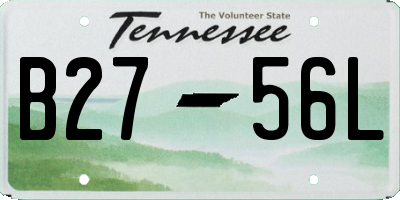 TN license plate B2756L