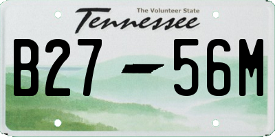 TN license plate B2756M