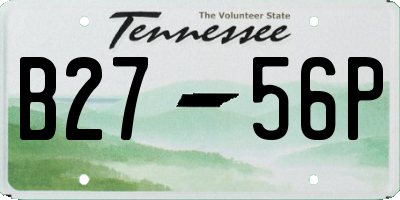 TN license plate B2756P
