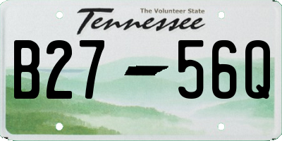 TN license plate B2756Q