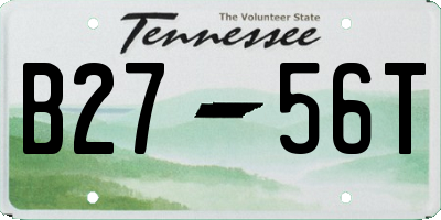 TN license plate B2756T