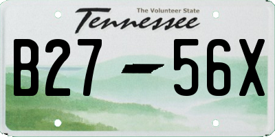 TN license plate B2756X
