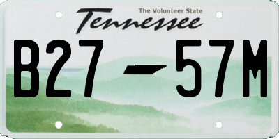 TN license plate B2757M