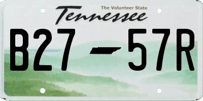 TN license plate B2757R