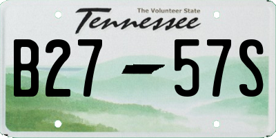 TN license plate B2757S