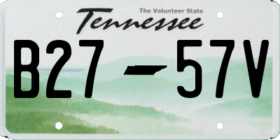 TN license plate B2757V