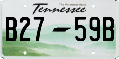 TN license plate B2759B