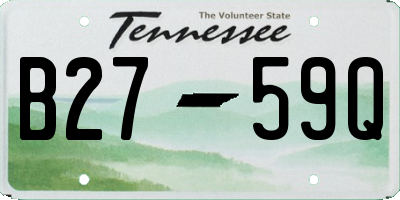 TN license plate B2759Q