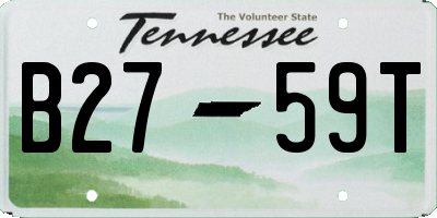 TN license plate B2759T