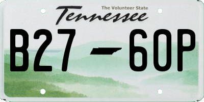 TN license plate B2760P