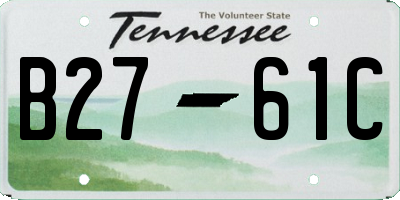 TN license plate B2761C