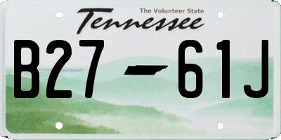 TN license plate B2761J