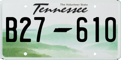 TN license plate B2761O