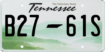 TN license plate B2761S
