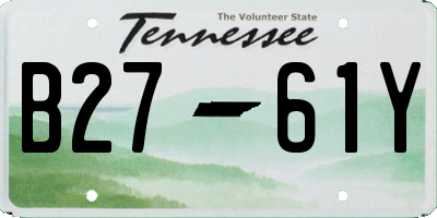 TN license plate B2761Y