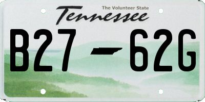 TN license plate B2762G