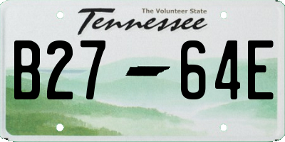 TN license plate B2764E