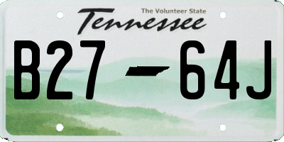 TN license plate B2764J