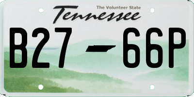 TN license plate B2766P