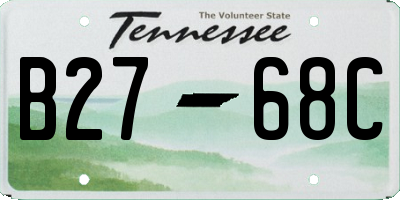 TN license plate B2768C