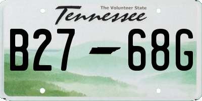 TN license plate B2768G