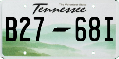 TN license plate B2768I