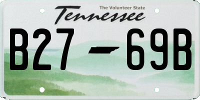 TN license plate B2769B