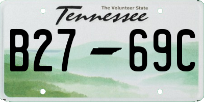 TN license plate B2769C