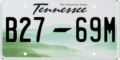 TN license plate B2769M