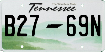 TN license plate B2769N