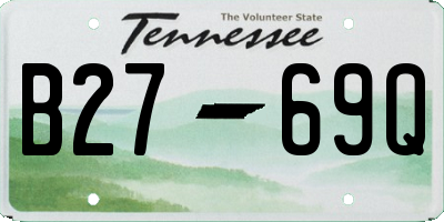 TN license plate B2769Q