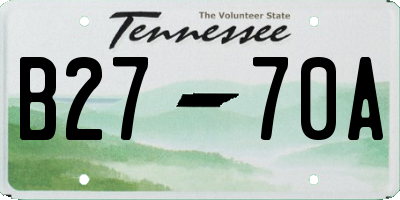 TN license plate B2770A