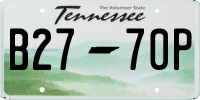 TN license plate B2770P
