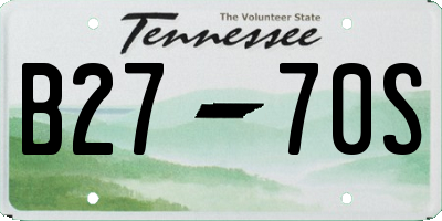 TN license plate B2770S
