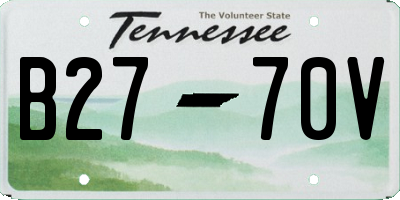 TN license plate B2770V