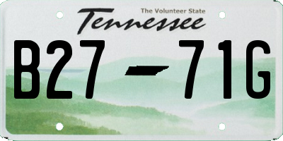 TN license plate B2771G