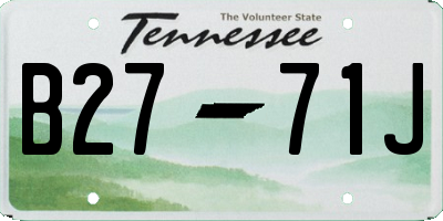 TN license plate B2771J