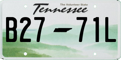 TN license plate B2771L