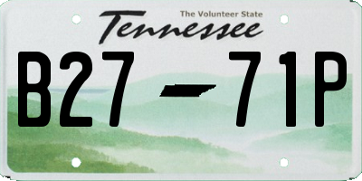 TN license plate B2771P