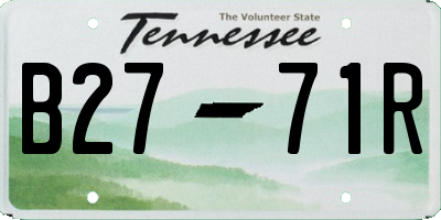 TN license plate B2771R
